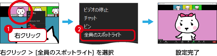 スポットライト設定方法