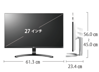 液晶PCモニターレンタル LG 4K IPSモニタ 27UL850-W 27型 ｜ e-タマヤ