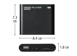 サンワサプライ メディアプレーヤー(SD/USB) サイズ