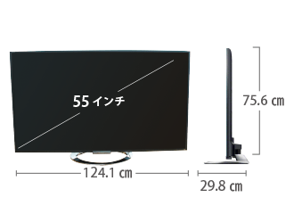 SONY 55型 液晶ディスプレイKDL-55W900A+スティックPC ※10営業日前手配完了必須 サイズ