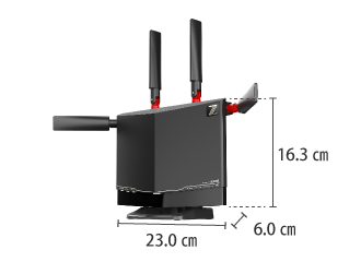 BUFFALO Wi-Fi7対応ルーター　WXR9300BE6P サイズ