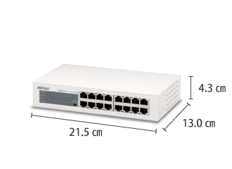 BUFFALO 1GスイッチングHUB 16ポート LSW4-GT-16NSR サイズ