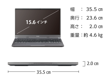 マウスコンピューター  DAIV-5N（第3世代）【マンスリーレンタル】  画像2