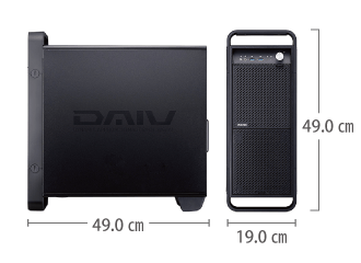 マウスコンピューター DAIV-DGX750H1-SH5(メモリ64GB) サイズ