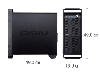 マウスコンピューターDAIV-DGX760H2-M2S5（i9/メモリ64GB/RTX2080) サイズ