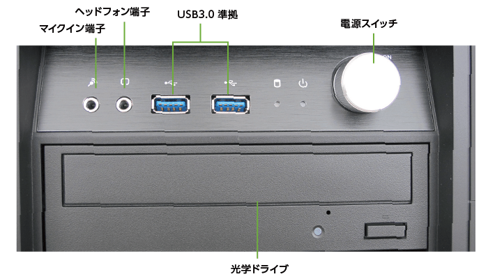 マウスコンピューター DAIV-DGZ530H3-M2S5(前面)