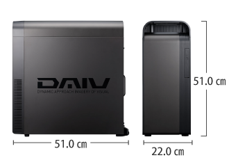 マウスコンピューター DAIV FX-I7G70 サイズ