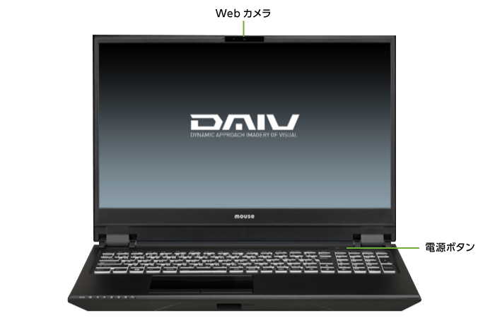 マウスコンピューター DAIV-5N(前面)