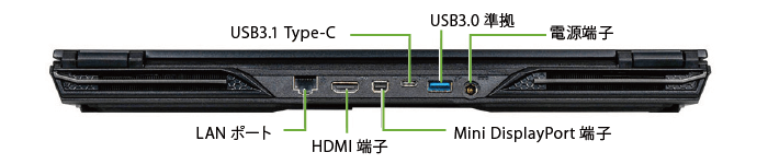 マウスコンピューター DAIV-5N-OLED（有機EL）(背面)