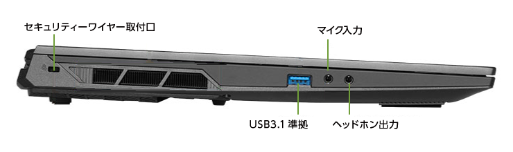 マウスコンピューター DAIV N6-I9G90BK-A(左側)