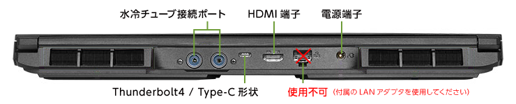 マウスコンピューター DAIV N6-I9G90BK-A(背面)