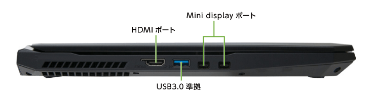 マウスコンピューター DAIV-NG5720S1-SH2【マンスリーレンタル】(左側)