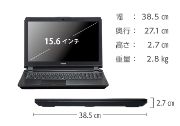 マウスコンピューター DAIV-NG5720S1-SH2【マンスリーレンタル】 画像2