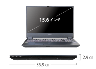 マウスコンピューター DAIV-NG5800M1-S5 サイズ