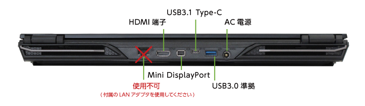 マウスコンピューター DAIV-NG5800M1-S55【マンスリーレンタル】(左側)