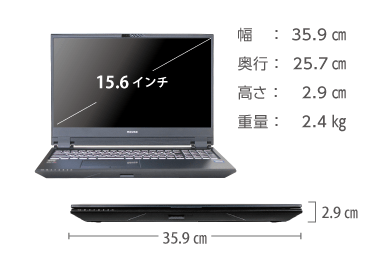 マウスコンピューター DAIV-NG5800M1-S5【マンスリーレンタル】 画像2