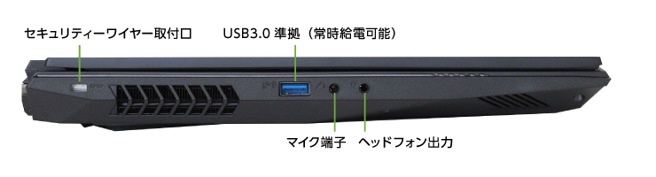 マウスコンピューター DAIV-NG5810U1-M2SS(左側)