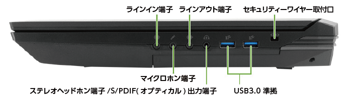 マウスコンピューター DAIV-NG7630S1-M2S5(右側)