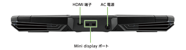 マウスコンピューター DAIV-NG7700H1-SS-BRAW(背面)