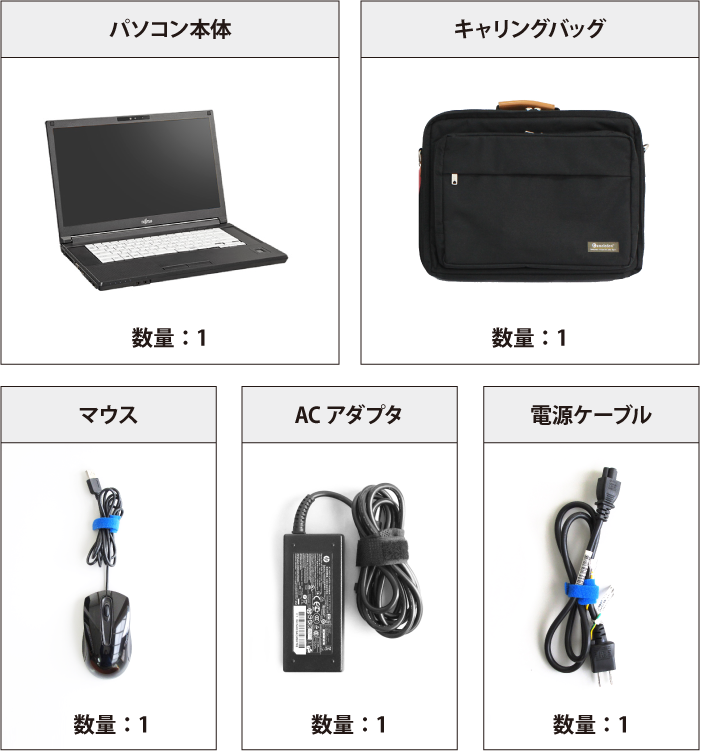 富士通 LIFEBOOK A5511/G 付属品の一覧