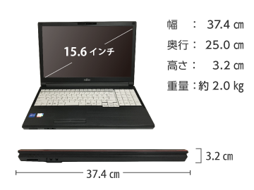 富士通 LIFEBOOK A7511/G（i7/メモリ32GB)（FullHD） 画像2