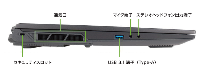 マウスコンピューター G-Tune H6 GM6IX8X(左側)