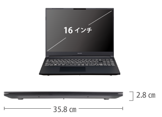 マウスコンピューター G-Tune H6 GM6IX8X サイズ