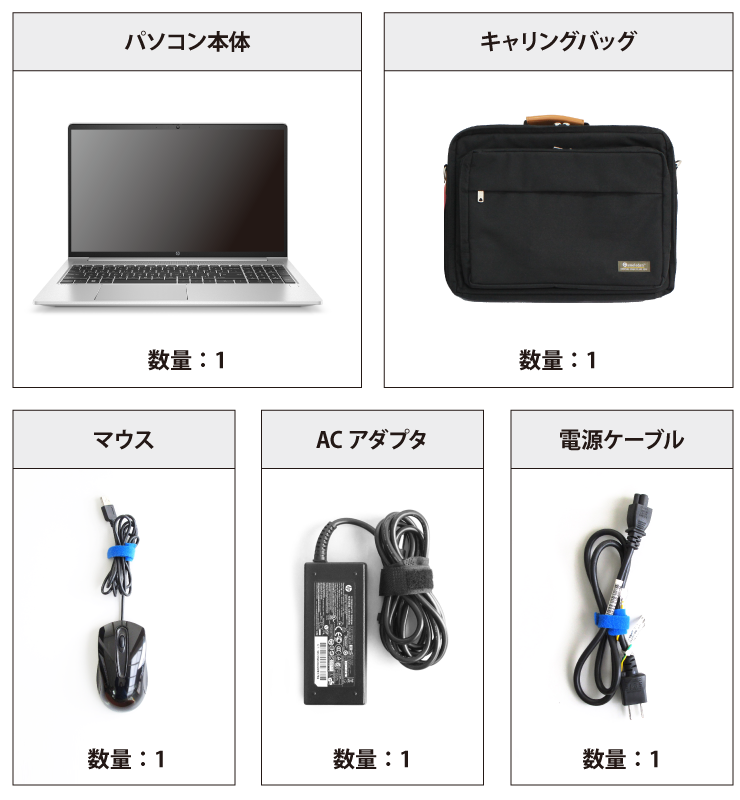 HP ProBook 450 G9（FullHD） 付属品の一覧