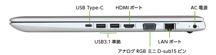 HP ProBook 470 G5（FullHD）(右側)