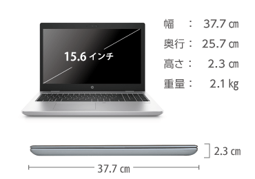 HP ProBook 650G4 (i7/16GBモデル) 英語版（FullHD） 画像2