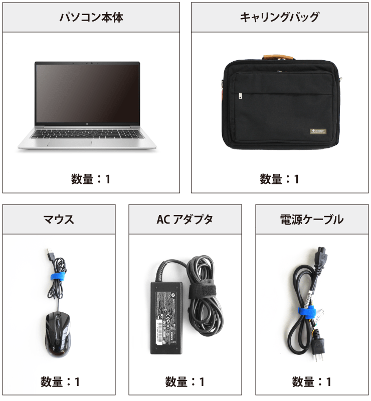 HP ProBook 650 G8（FullHD） 付属品の一覧