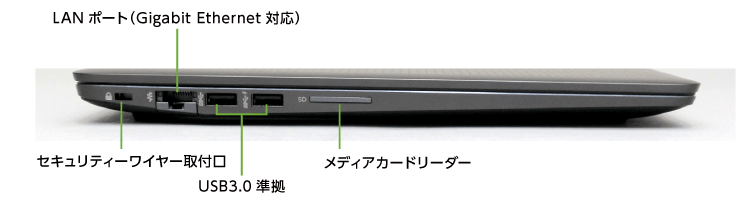 HP ZBook Studio G3（FullHD）(左側)