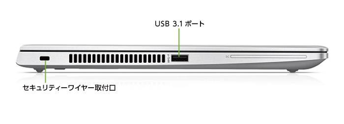 HP EliteBook 830 G6（FullHD）(左側)