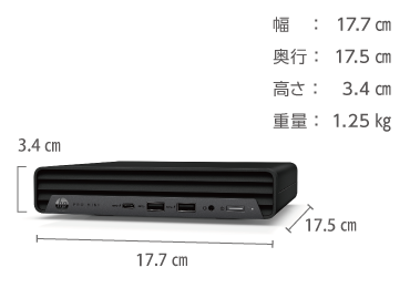 HP Pro Mini 400G9（i5/SSDモデル） 画像2