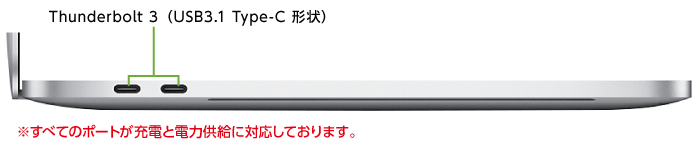 MacBook Pro Retina 13インチ MPXR2J/A(左側)