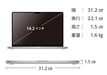 MacBook Pro Liquid Retina XDR 14インチ Z17K 画像2