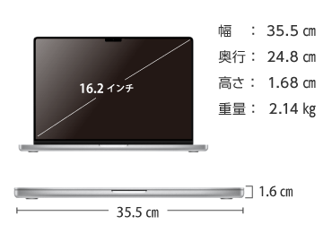 MacBook Pro Liquid Retina XDR 16インチ MRW63J/A 画像2