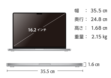 MacBook Pro Liquid Retina 16インチ Z177（M2 Proモデル） 画像2