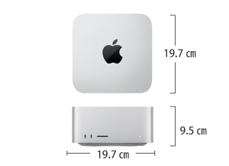 Mac Studio MJMW3J/A サイズ