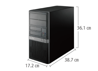 MousePro T310X（i9/32GB/SSDモデル） サイズ