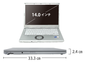Panasonic レッツノート CF-LV1UDLAS (メモリ16GB/SSD 256GBモデル) サイズ