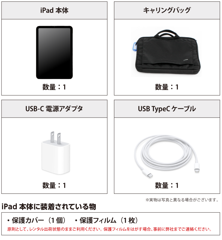 Apple iPad mini 第7世代  128GB Wi-Fi 付属品の一覧