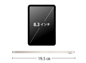 Apple iPad mini 第7世代  128GB Wi-Fi サイズ