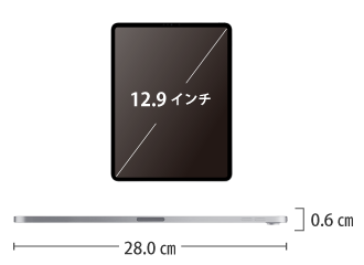 iPad Pro 第6世代 12.9インチ 256GB Wi-Fi サイズ