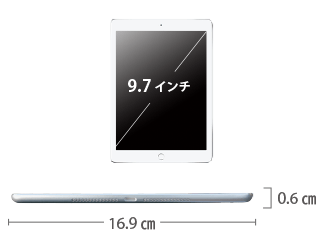 iPad Air2 32GB Wi-Fi サイズ