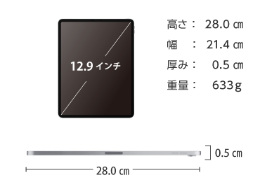 Apple iPad Pro 第3世代 12.9インチ 256GB（SIMカードセット・標準10GB/月） 画像2