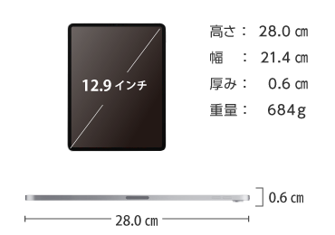 Apple iPad Pro 第5世代 12.9インチ 256GB（SIMカードセット・標準10GB/月） 画像2