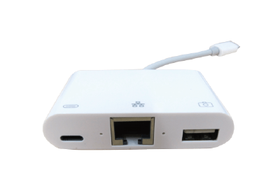 Lightning-HUB 3in1(USB-A/LAN/Lightning）アダプタ 画像1