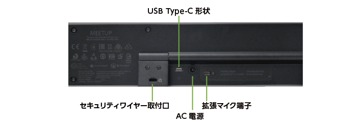 ロジクール　MEETUP（Web会議用カメラ付マイクスピーカーフォン）(背面)