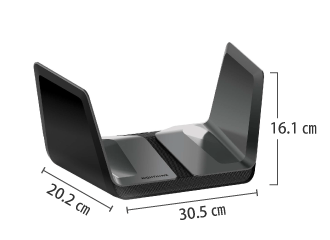 Wi-Fi6対応ルーター Nighthawk AX8 サイズ